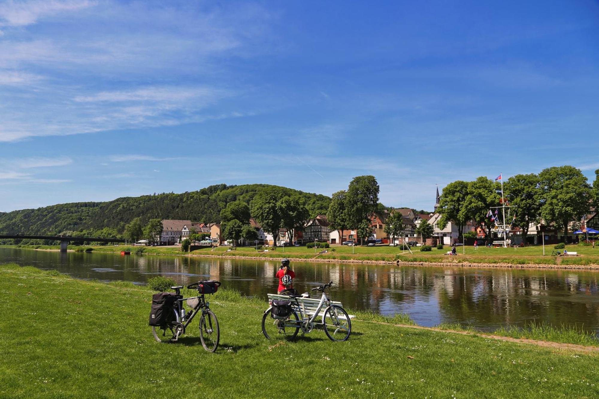 בודנוורדר Ferienwohnungen Am Weserstrand מראה חיצוני תמונה